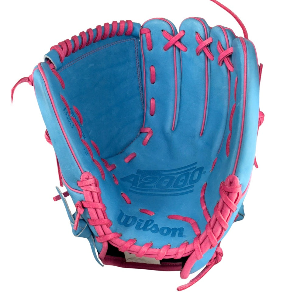 Wilson Custom A2000® B23 Victory Blue and Pink 12” Pitcher’s Baseball Glove (Copy)