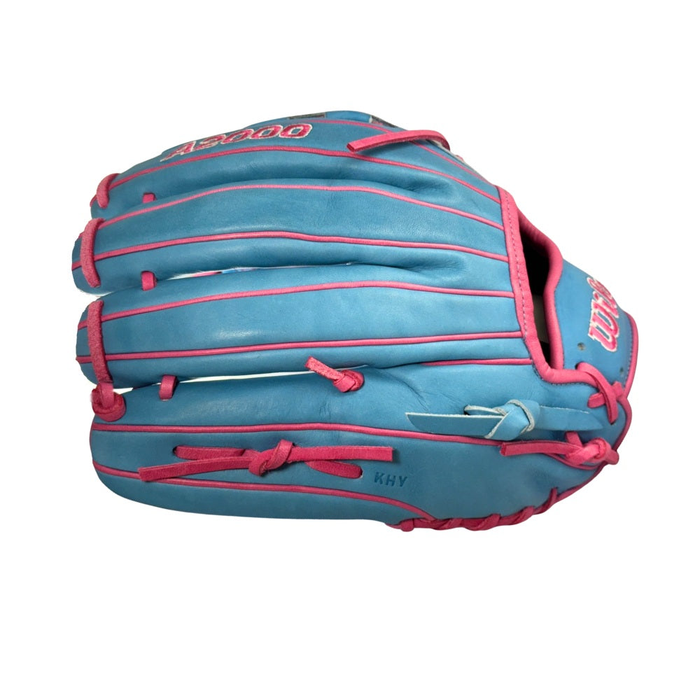 Wilson Custom A2000® B23 Victory Blue and Pink 12” Pitcher’s Baseball Glove (Copy)