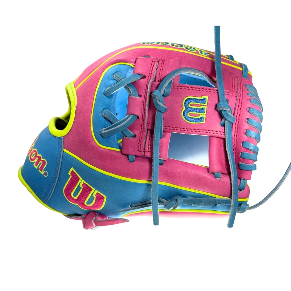 Wilson Custom A2000 1786 Pink and Victory Blue 11.5" Infield Glove