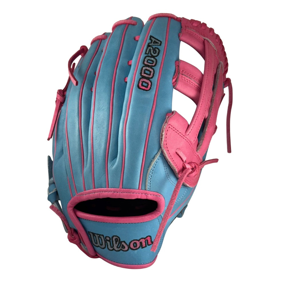 Wilson Custom A2000 PF50 Victory Blue and Pink 12.25" Outfielder Glove