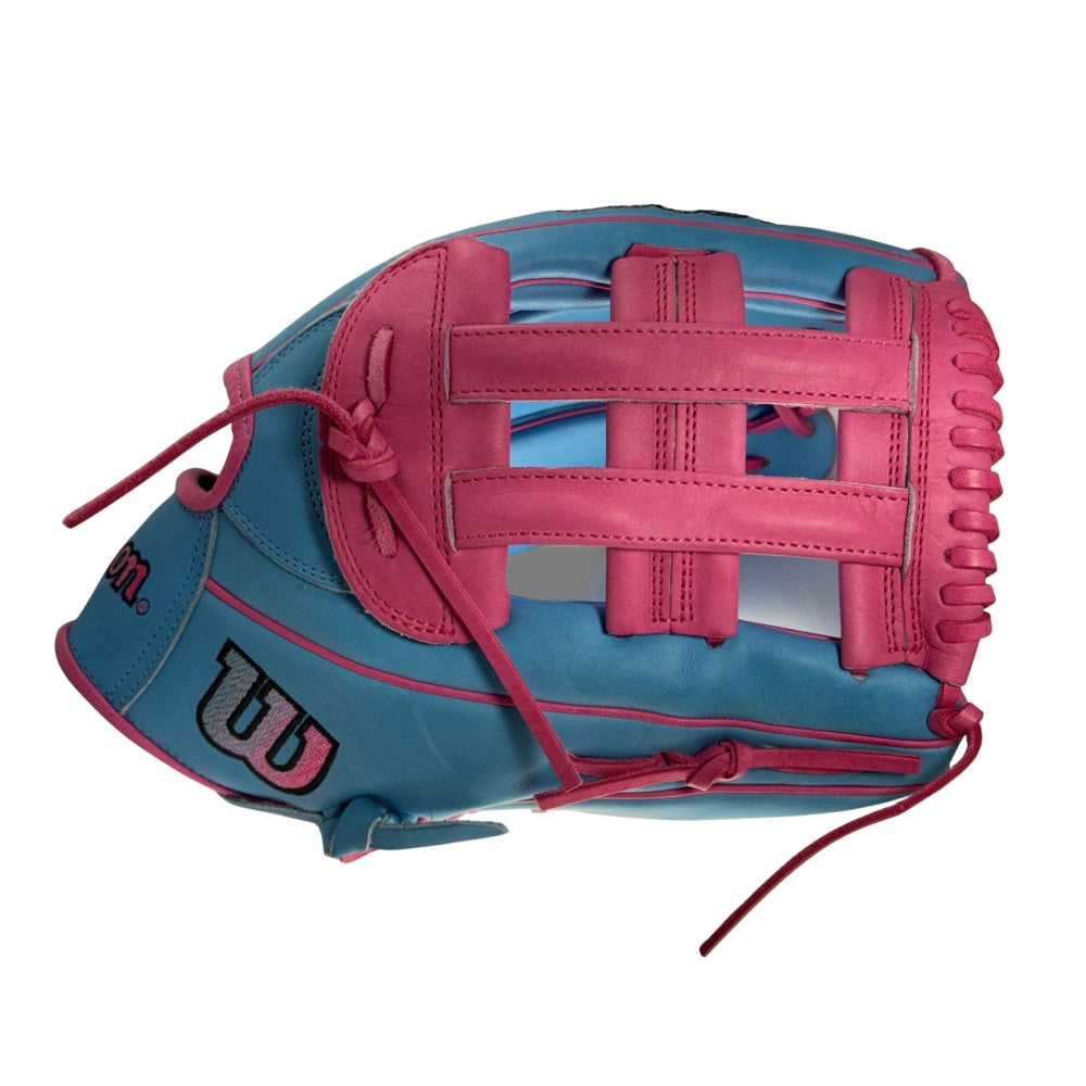 Wilson Custom A2000 PF50 Victory Blue and Pink 12.25" Outfielder Glove