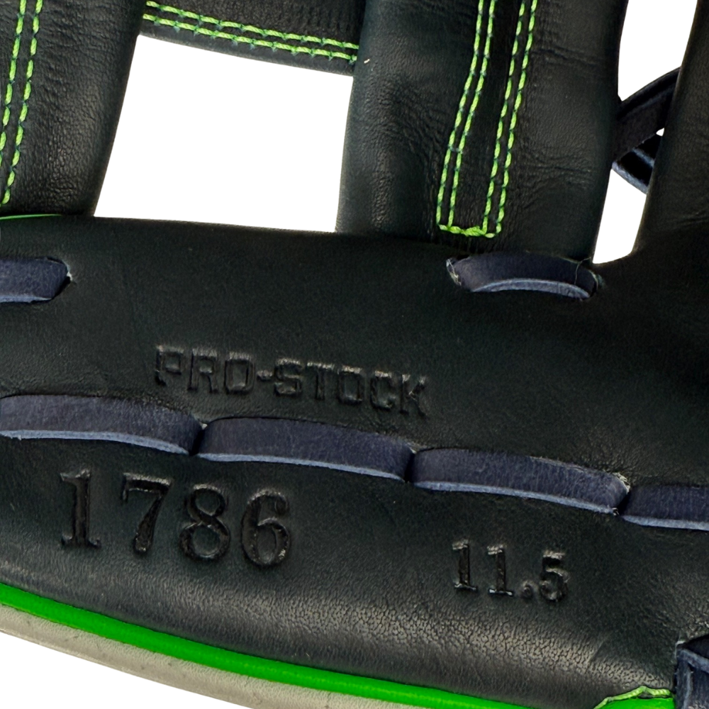 Wilson Custom White, Navy, and Neon Green A2000 1786 11.50" Baseball Glove