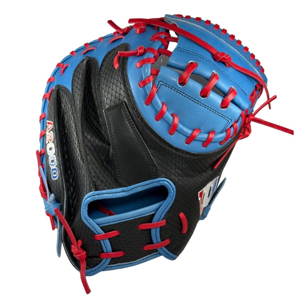 Wilson Custom Black and Autism Blue A2000 CM33" Catcher's Mitt
