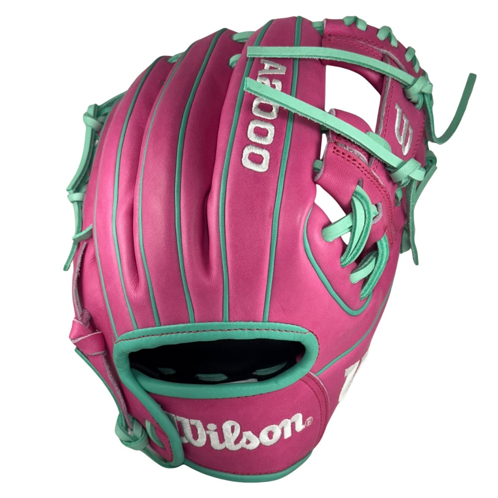 Wilson Custom Flamingo Pink and Seafoam A2000 PF88 11.25” Infield Baseball Glove