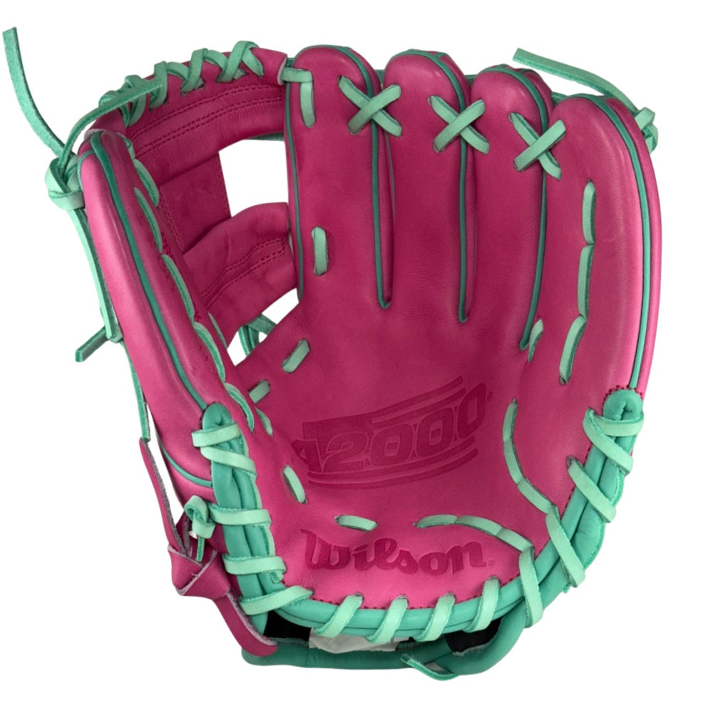 Wilson Custom Flamingo Pink and Seafoam A2000 PF88 11.25” Infield Baseball Glove