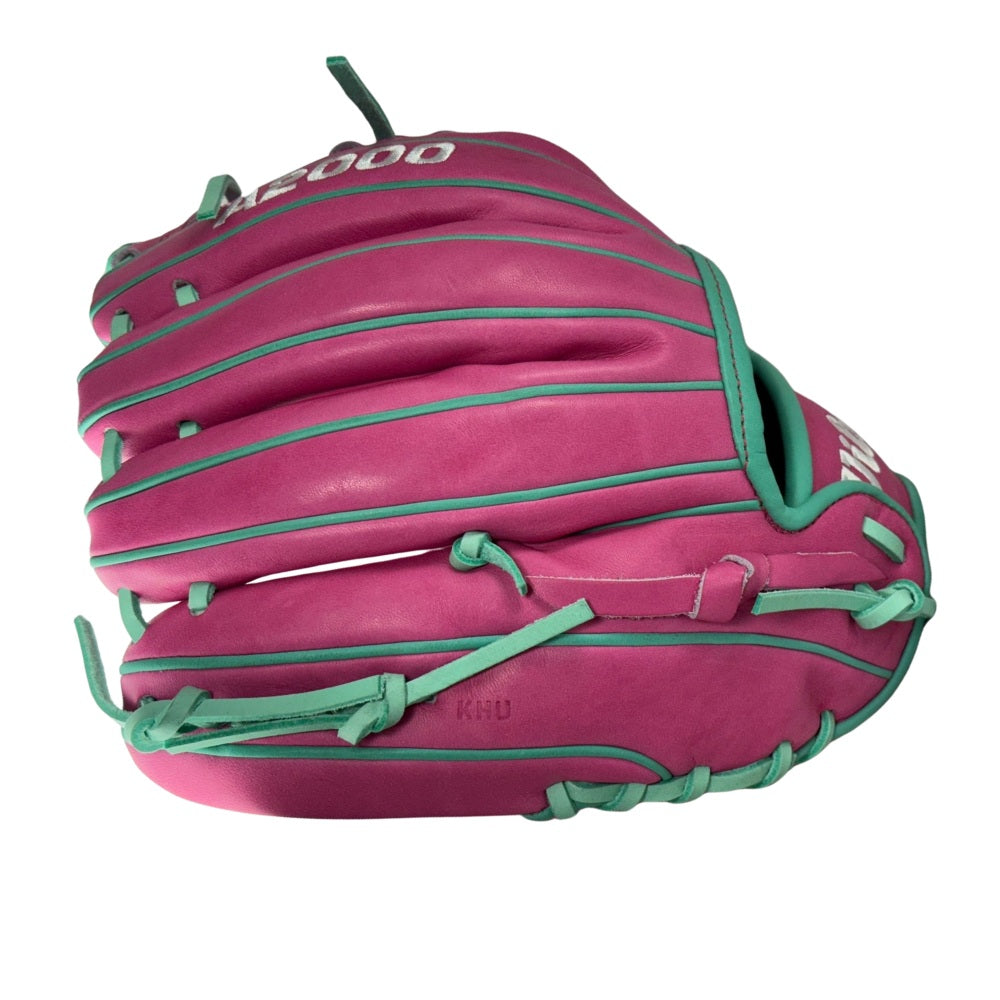 Wilson Custom Flamingo Pink and Seafoam A2000 PF88 11.25” Infield Baseball Glove