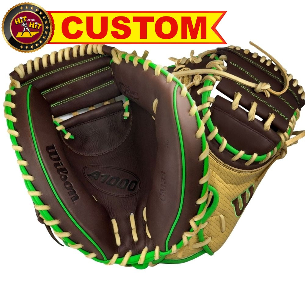 Wilson 2027 Custom A1000® CM33 Dubai 33” Baseball Catcher’s Mitt: WBG25101RT33