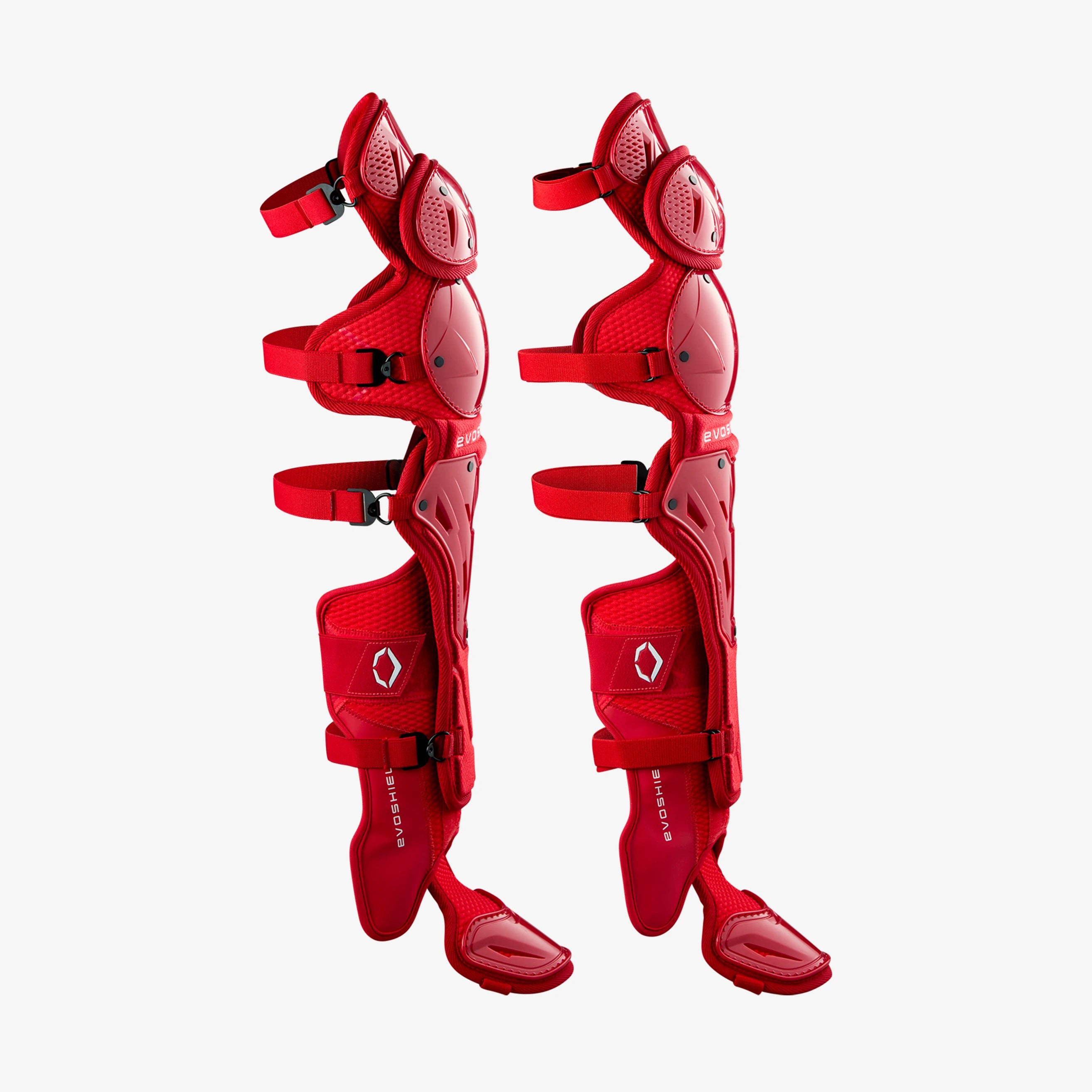 EvoShield Pro-SRZ™ 2.0 Baseball Intermediate Red Catcher’s Leg Guards: WB5763005INT