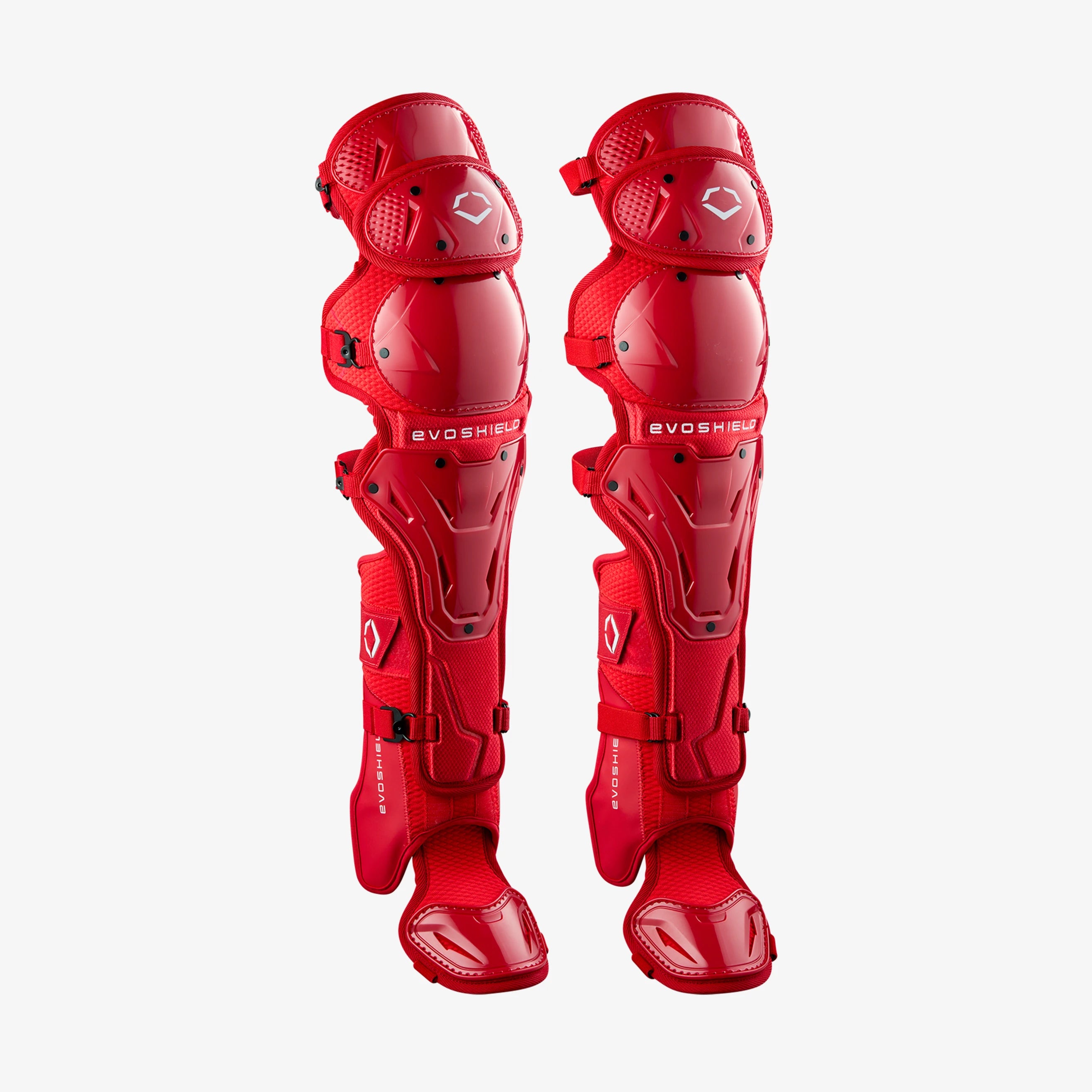 EvoShield Pro-SRZ™ 2.0 Baseball Intermediate Red Catcher’s Leg Guards: WB5763005INT