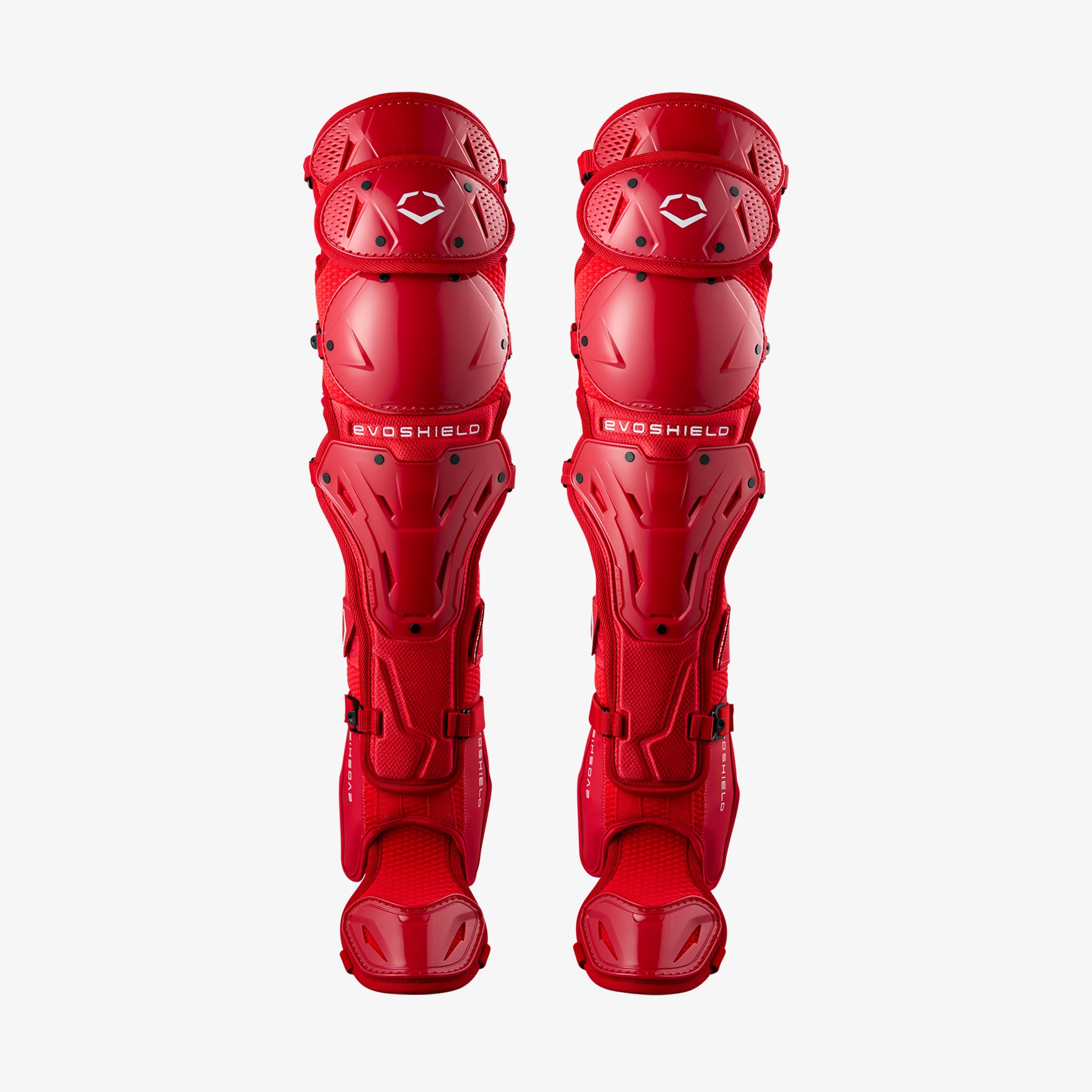 EvoShield Pro-SRZ™ 2.0 Baseball Intermediate Red Catcher’s Leg Guards: WB5763005INT