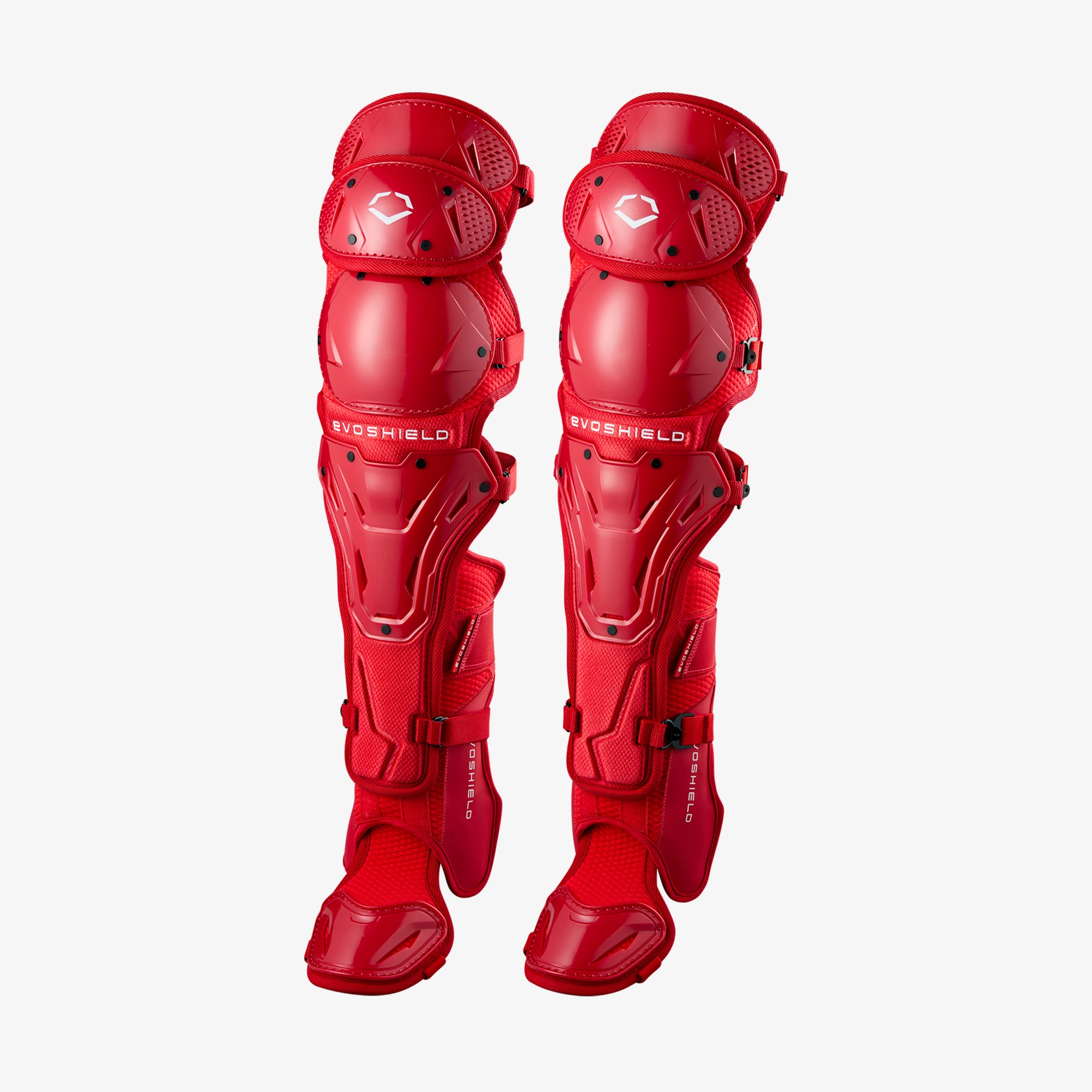 EvoShield Pro-SRZ™ 2.0 Baseball Intermediate Red Catcher’s Leg Guards: WB5763005INT