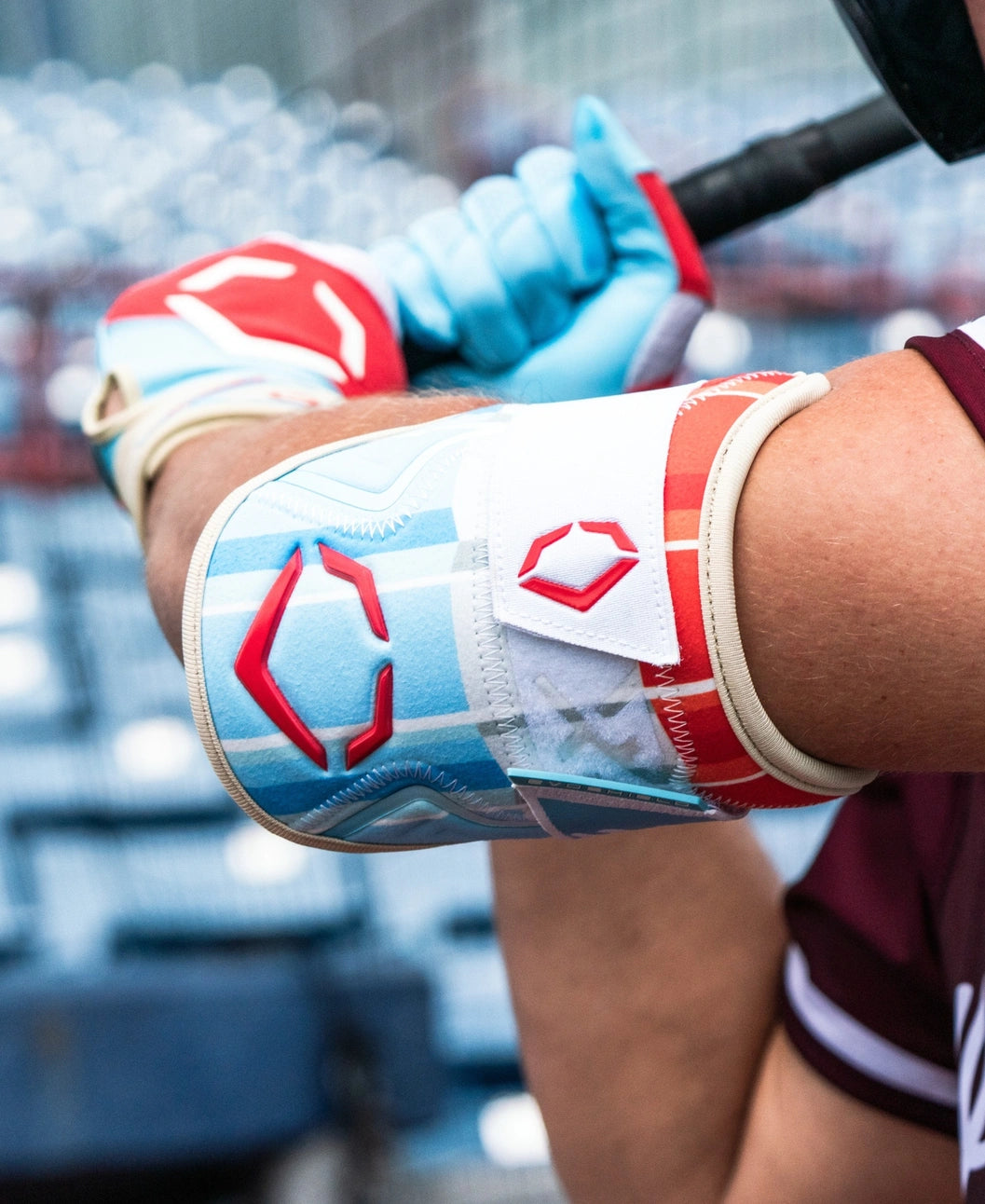 Evoshield X-SRZ™ Red, White, and Ice Batter’s Elbow Guard: WB5767501