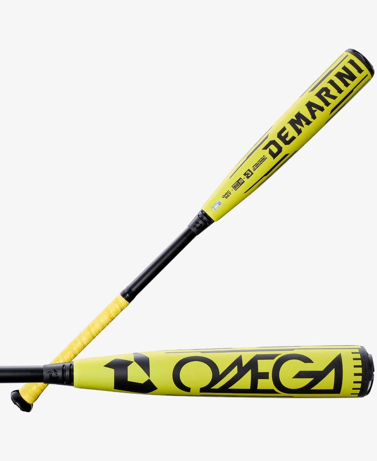 2025 DeMarini Omega™ Electric Yellow (-3) BBCOR Baseball Bat: WBD2635010
