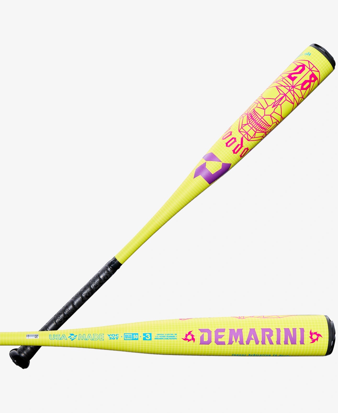 2026 DeMarini Voodoo® One Solar Yellow (-3) BBCOR Baseball Bat: WBD2651010