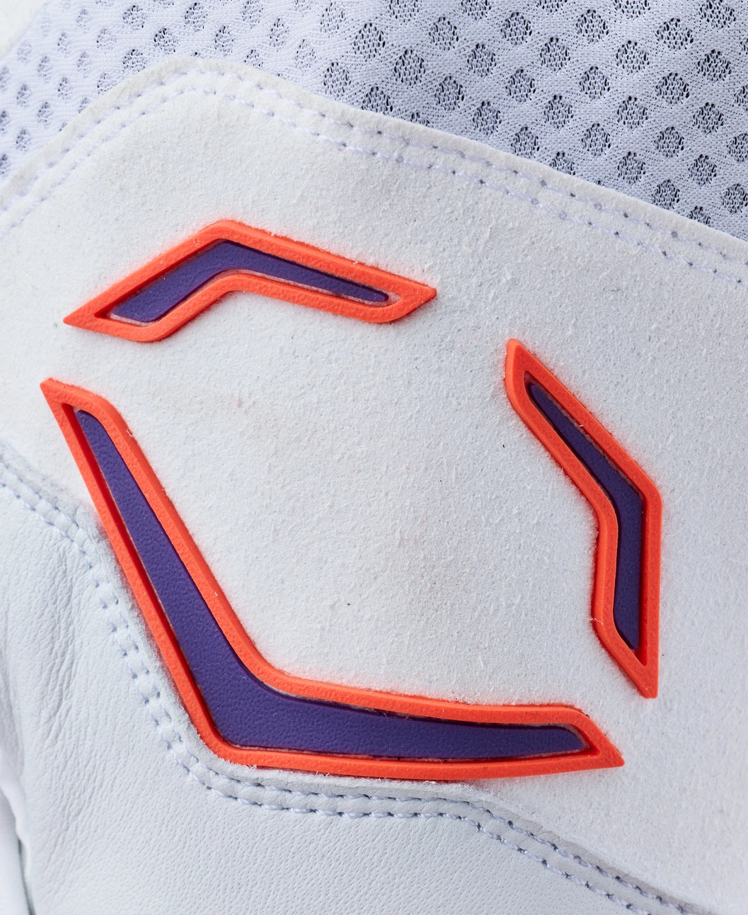 EvoShield Adult X-SRZ™ White, Orange, Purple Carbyne Batting Gloves With Strap: WBR00047001