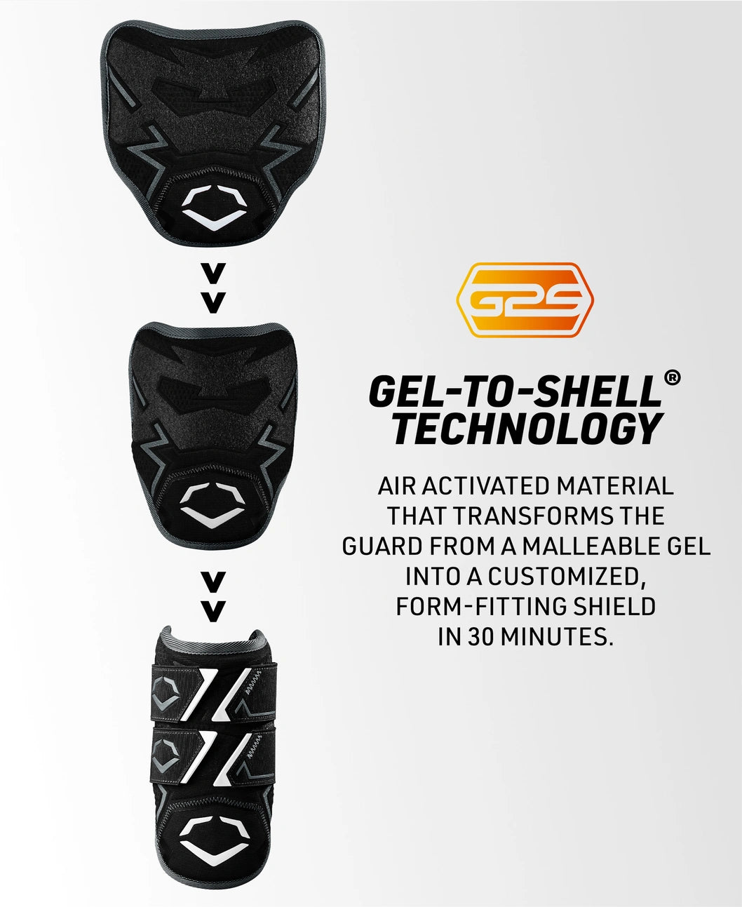 EvoShield Pro-SRZ™ 3.0 Black Batter's Double Strap Elbow Guard: WBR00063001