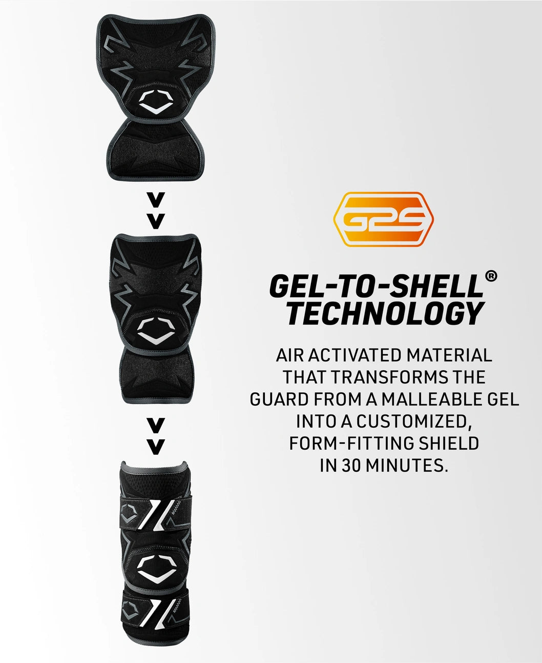 EvoShield Pro-SRZ™ 3.0 Batter's Black Two-Piece Elbow Guard: WBR00064001