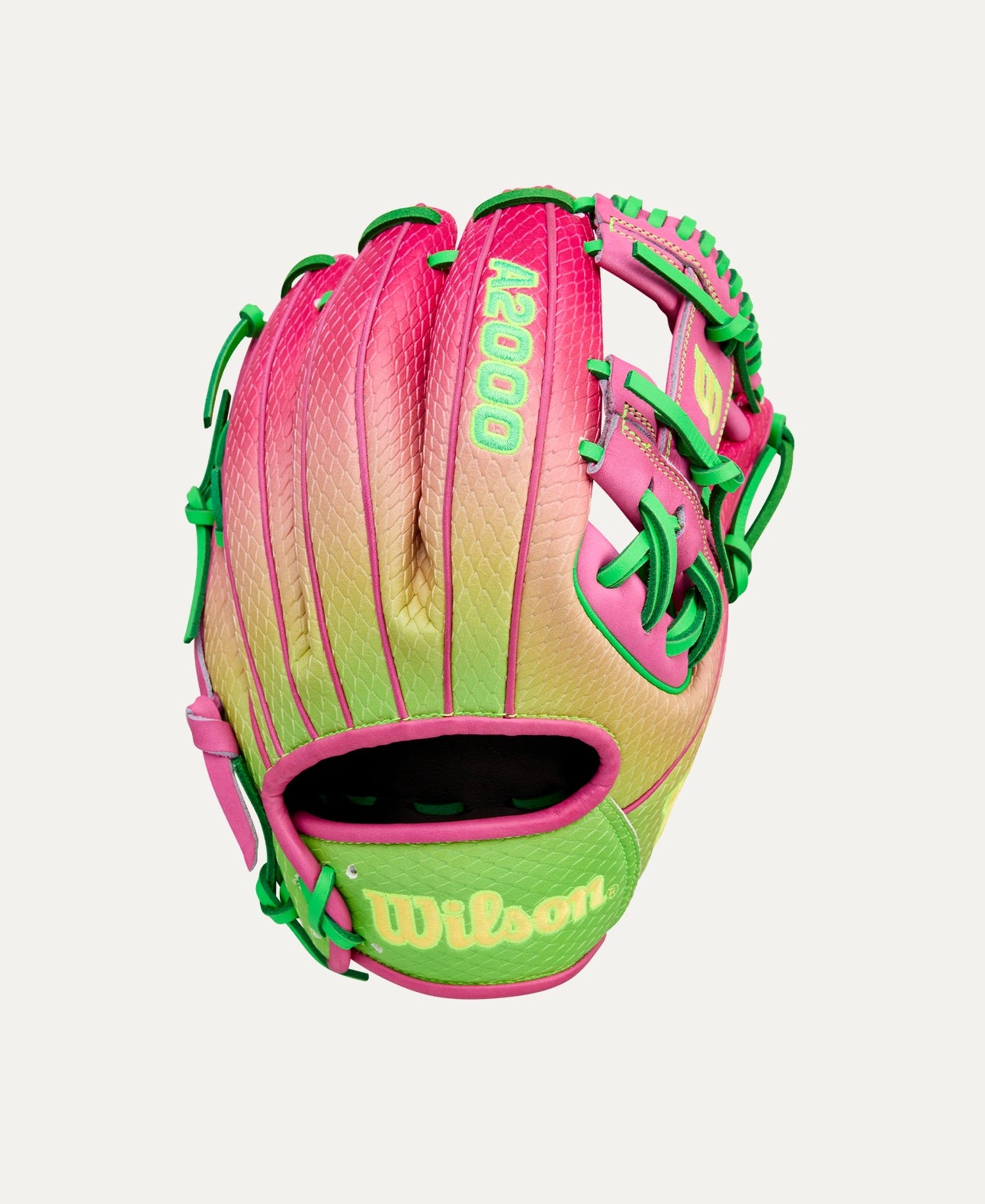 Wilson 2025 2025 Cherry Limeade A2000® 1786SS 11.5” Infield Baseball Glove: WBW104080115