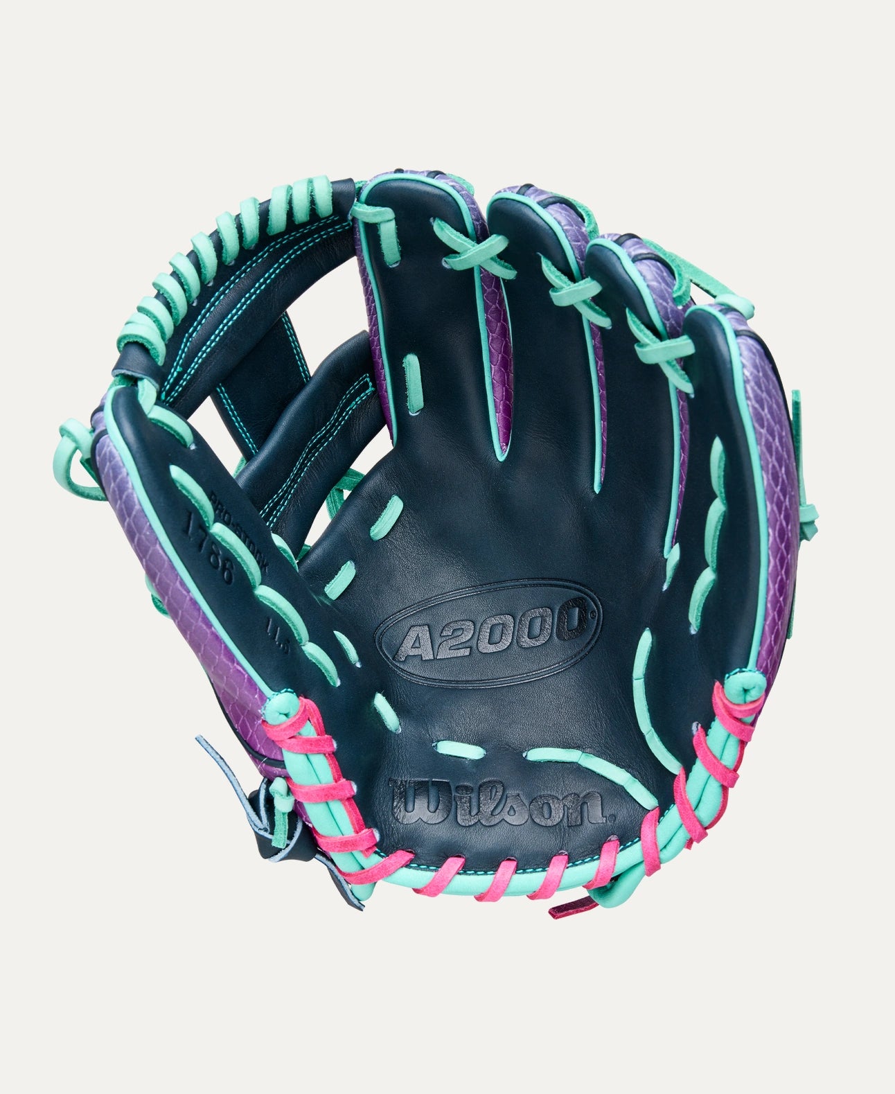 Wilson 2025 Grape Flamingo A2000® 1786SS 11.5” Infield Baseball Glove: WBW104085115