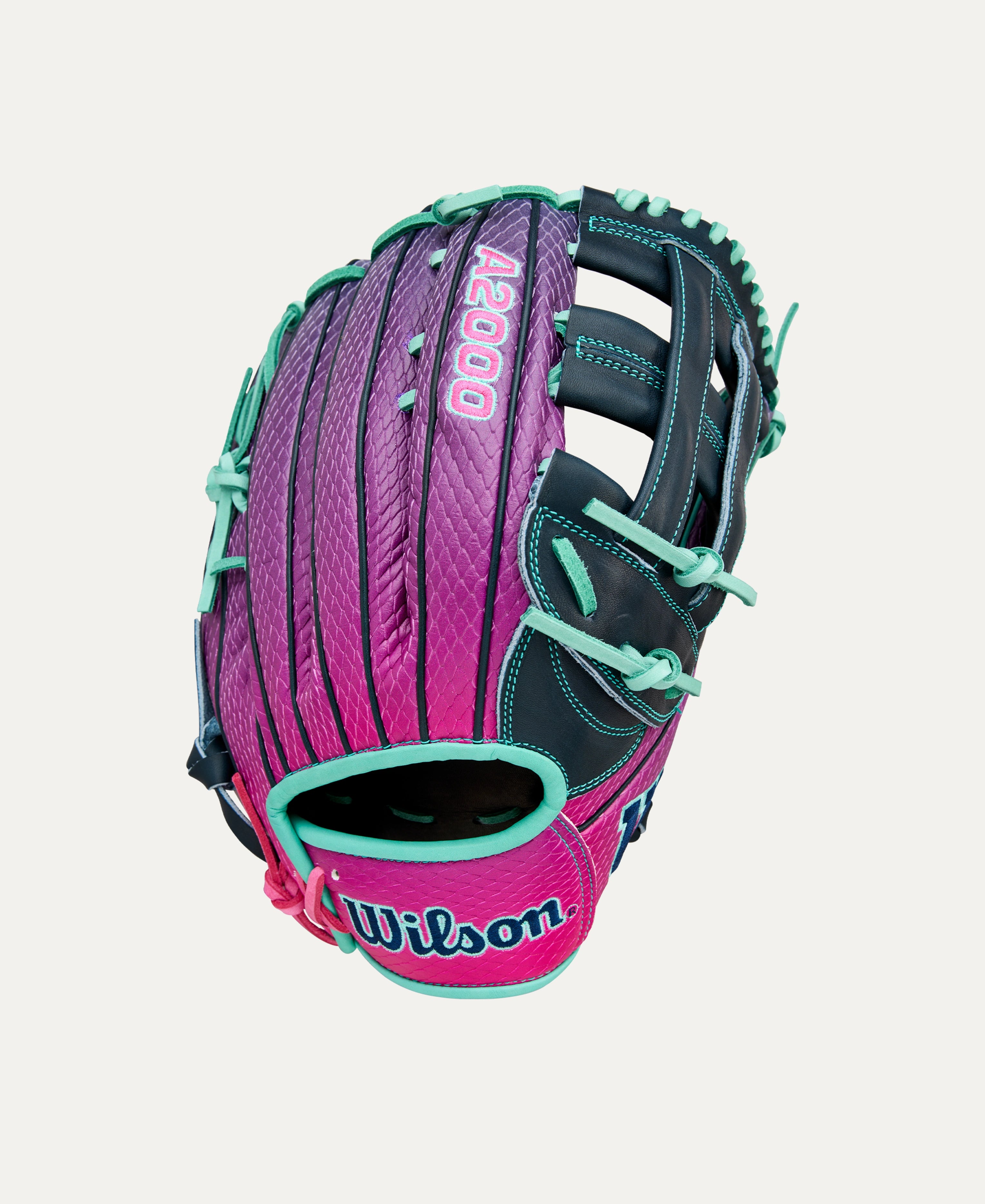 Wilson 2025 Grape Flamingo A2000® 1750SS 12.5” Outfield Baseball Glove: WBW104088125