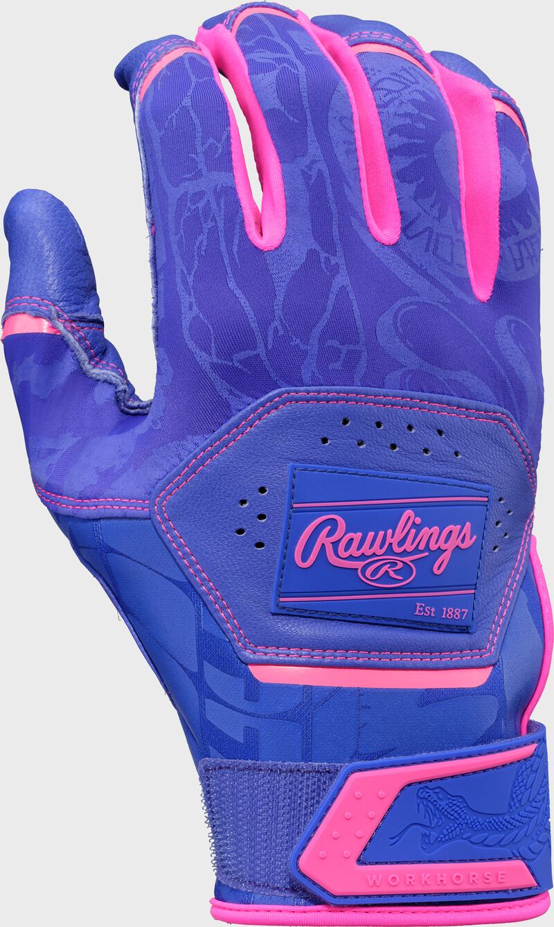 Rawlings Workhorse Youth Purple and Pink Batting Gloves: WH25BGY-PUPK