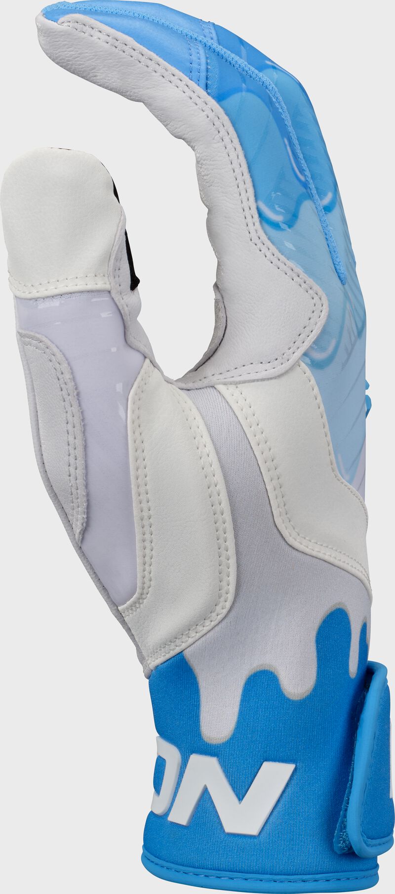 Easton Youth Walk-Off Ethos Drip Batting Gloves: White/Blue
