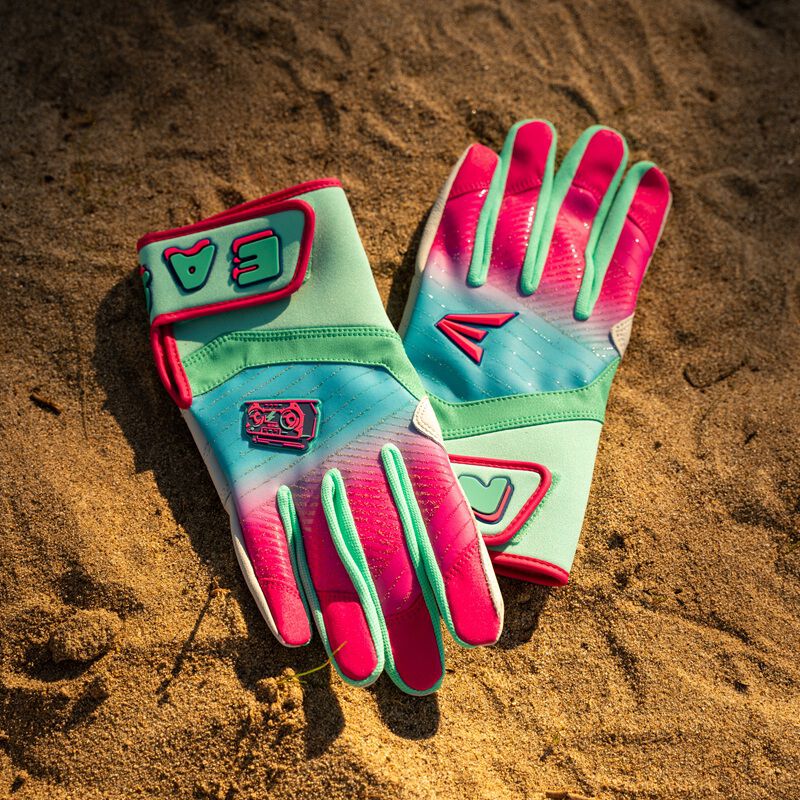 Easton Youth Spring Break Aqua/Pink Walk-Off Ethos Batting Gloves
