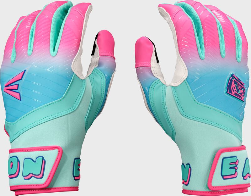 Easton Youth Spring Break Aqua/Pink Walk-Off Ethos Batting Gloves