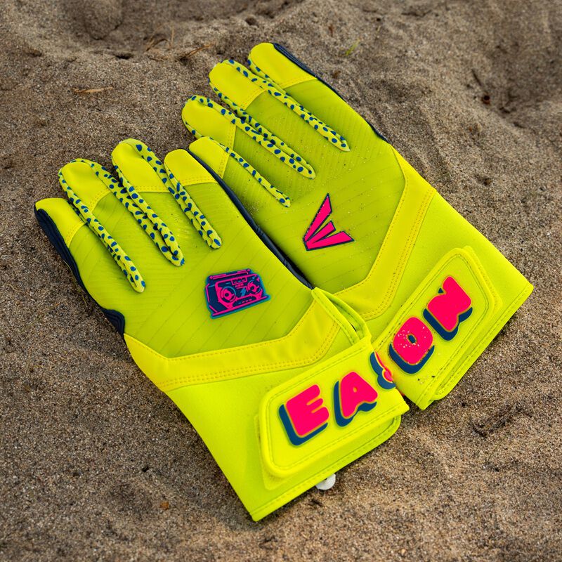 Easton Youth Spring Break Neon Yellow/Pink Walk-Off Ethos Batting Gloves
