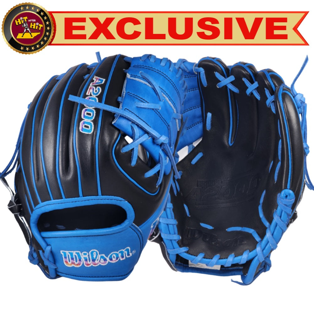 Wilson Custom Black and Autism Blue A2000 PFX2 11” Infield Baseball Glove