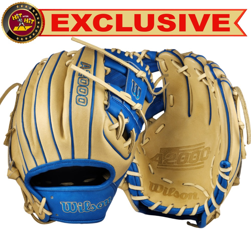 Wilson Custom Blonde and Autism Blue A2000 PF88 11.25” Infield Baseball Glove