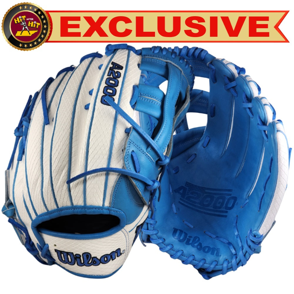 Wilson Custom White and Autism Blue A2000 1799 12.75" Outfield Glove