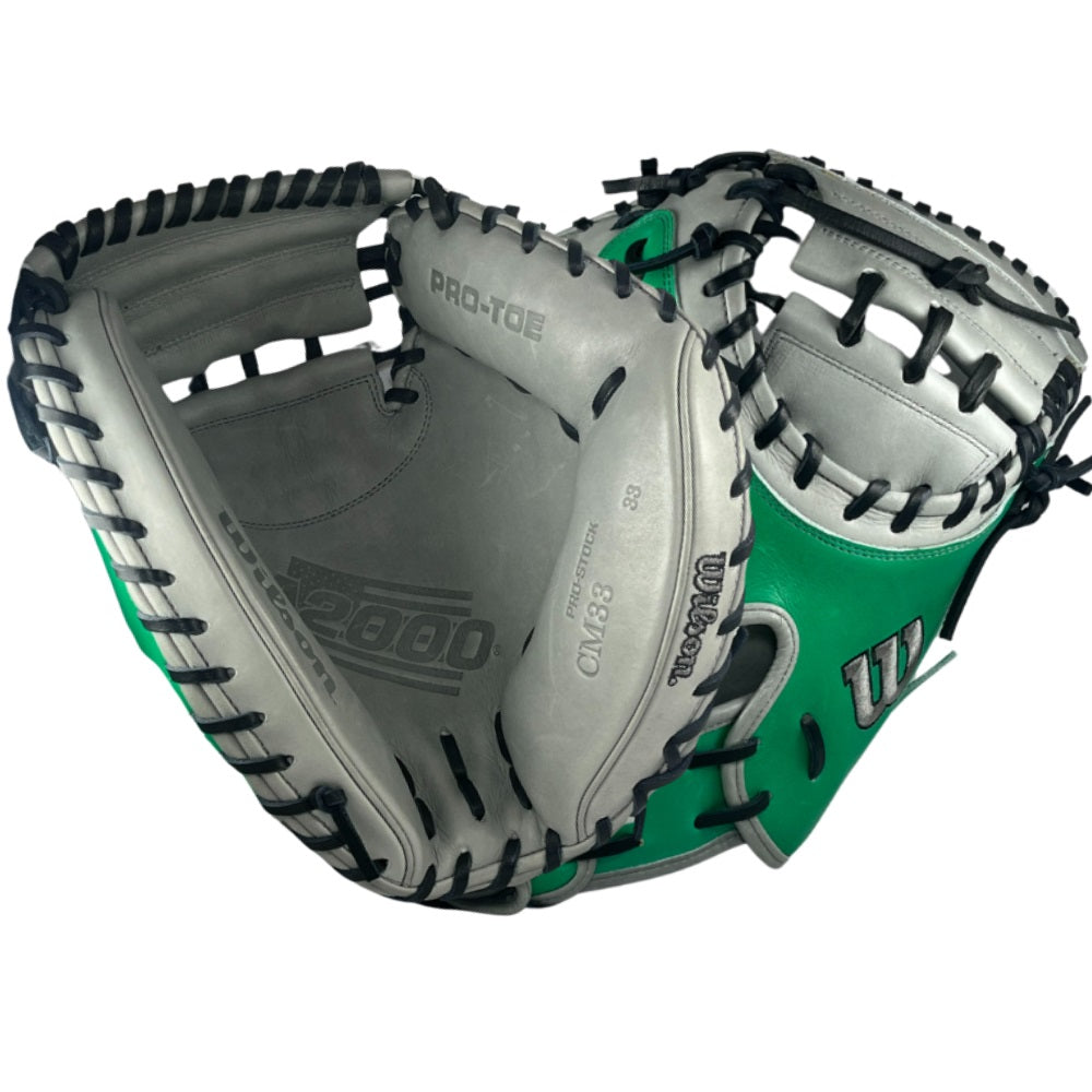 Wilson Custom Kelly Green and Charcoal A2000 CM33 33" Catcher's Mitt