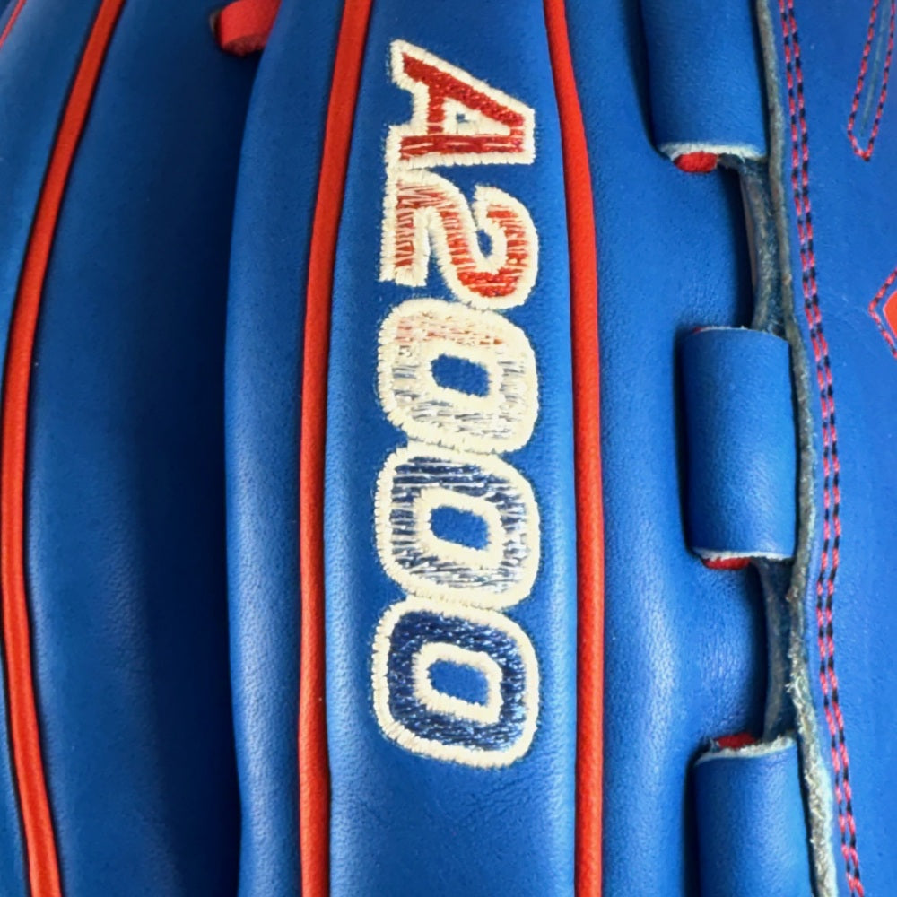 Wilson Custom A2000® B23 Royal and Red 12” Pitcher’s Baseball Glove