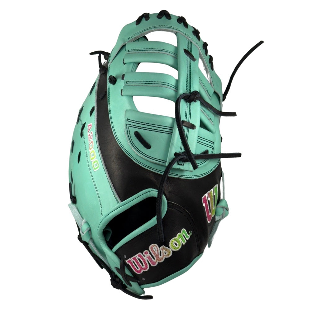 Wilson Custom A2000 2820 Seafoam and Black 12.25” Baseball First Base Mitt