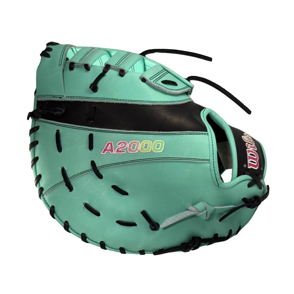 Wilson Custom A2000 2820 Seafoam and Black 12.25” Baseball First Base Mitt