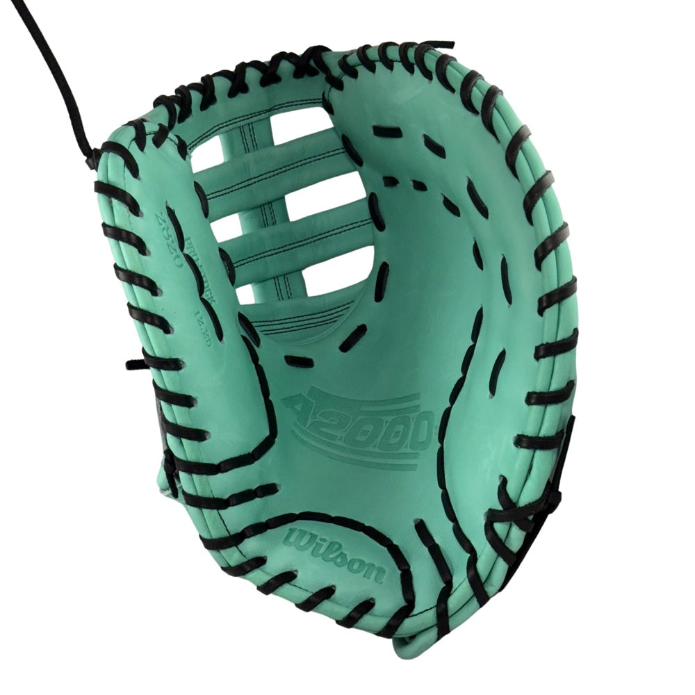 Wilson Custom A2000 2820 Seafoam and Black 12.25” Baseball First Base Mitt