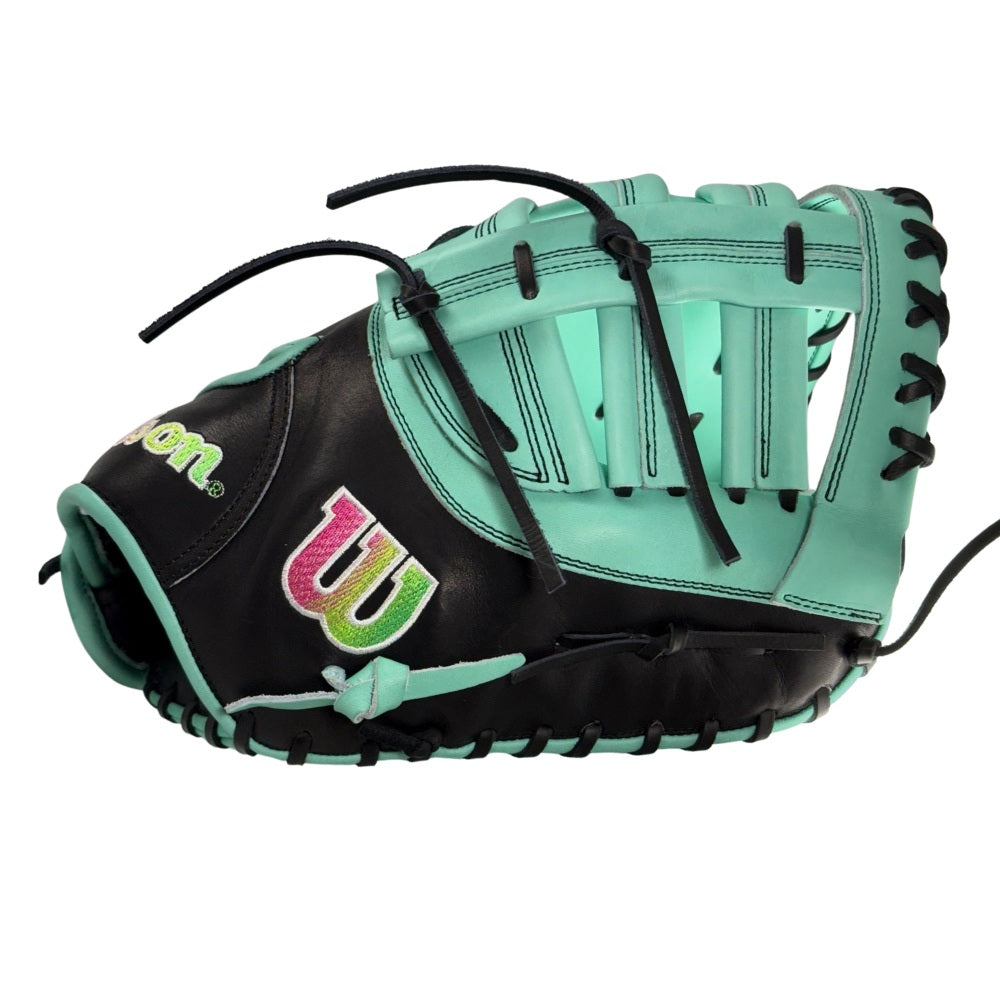 Wilson Custom A2000 2820 Seafoam and Black 12.25” Baseball First Base Mitt
