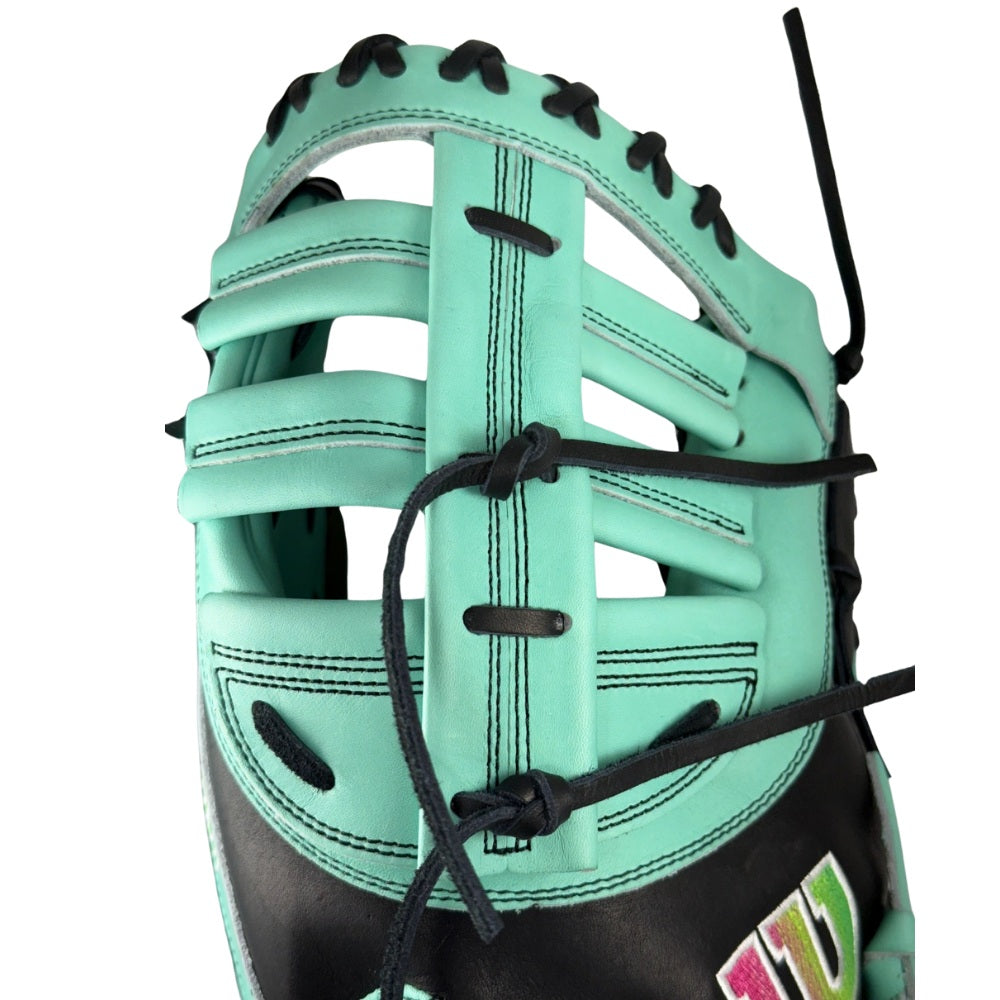 Wilson Custom A2000 2820 Seafoam and Black 12.25” Baseball First Base Mitt