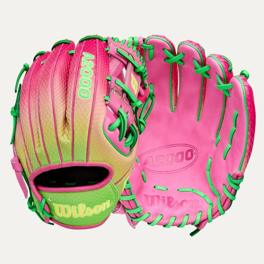 Wilson 2025 2025 Cherry Limeade A2000® 1786SS 11.5” Infield Baseball Glove: WBW104080115