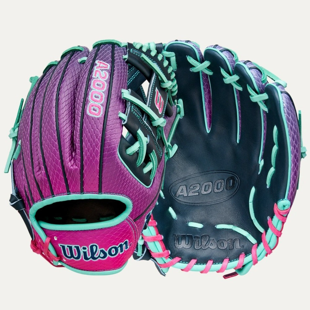 Wilson 2025 Grape Flamingo A2000® 1786SS 11.5” Infield Baseball Glove: WBW104085115