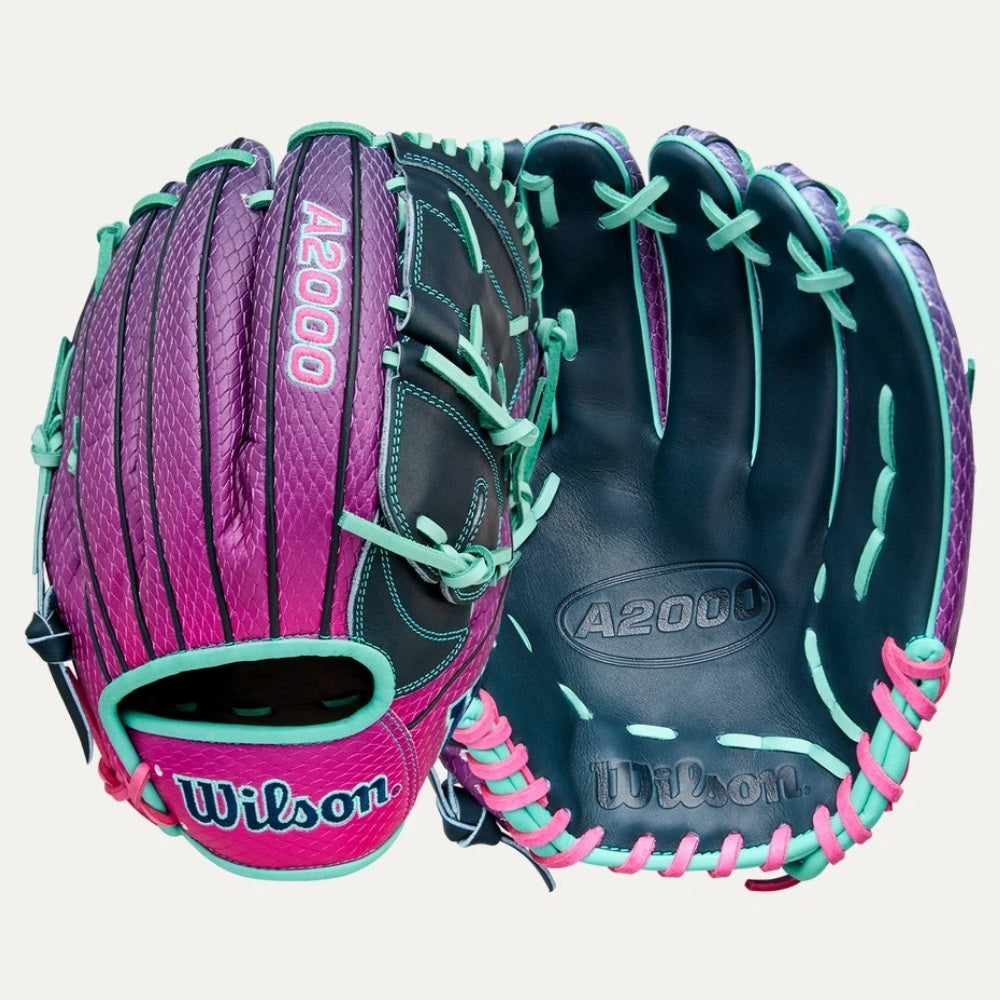 Wilson 2025 Grape Limeade A2000® B2SS 12” Pitcher’s Baseball Glove: WBW10408612