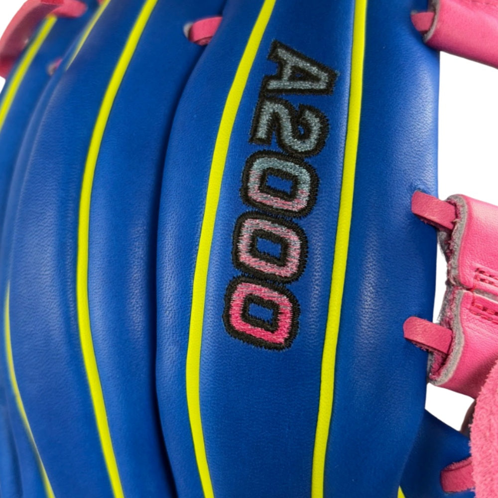 Wilson Custom A2000 DP15 Royal and Pink  11.5" Infielders Glove