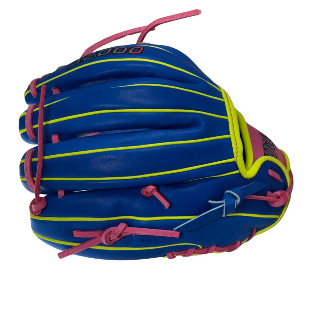 Wilson Custom A2000 DP15 Royal and Pink  11.5" Infielders Glove