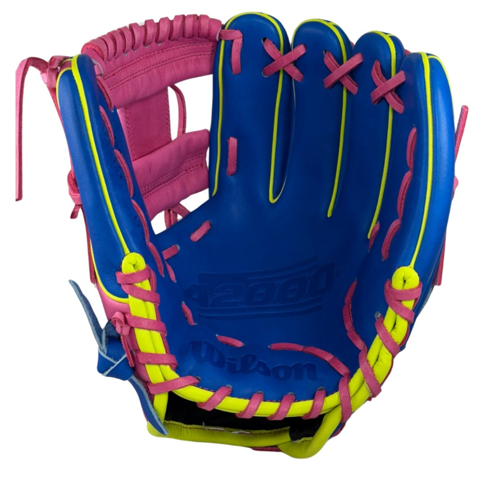 Wilson Custom A2000 DP15 Royal and Pink  11.5" Infielders Glove