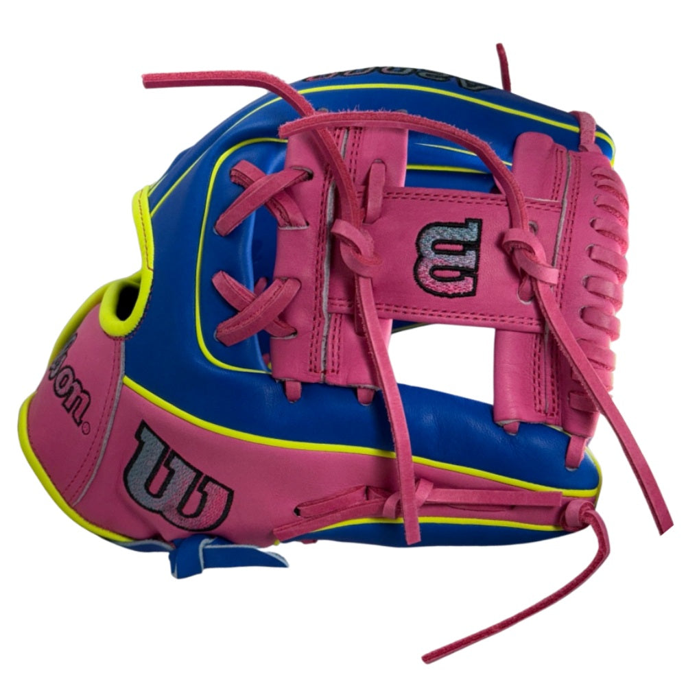 Wilson Custom A2000 DP15 Royal and Pink  11.5" Infielders Glove