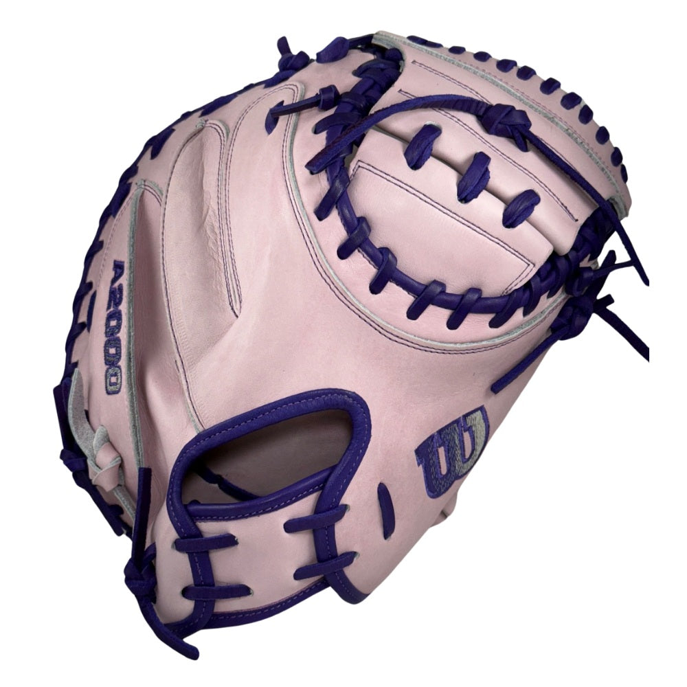 Wilson Custom A2000 Lavender and Purple CM33 Catcher's Mitt