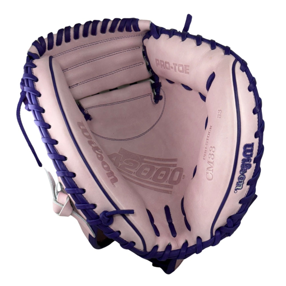 Wilson Custom A2000 Lavender and Purple CM33 Catcher's Mitt