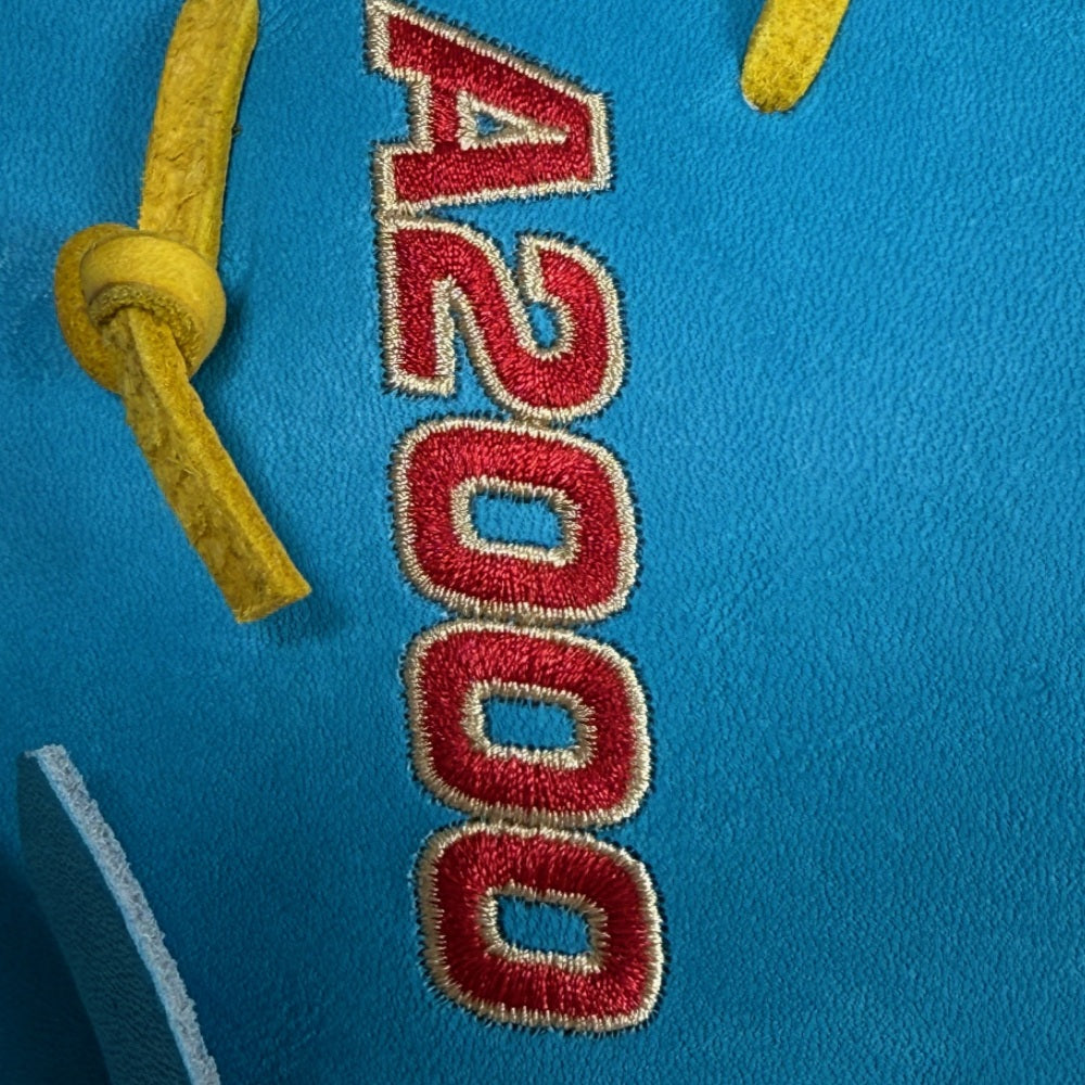 Wilson Custom A2000 1617 Tropical Blue and Blonde 12.5” Baseball First Base Mitt