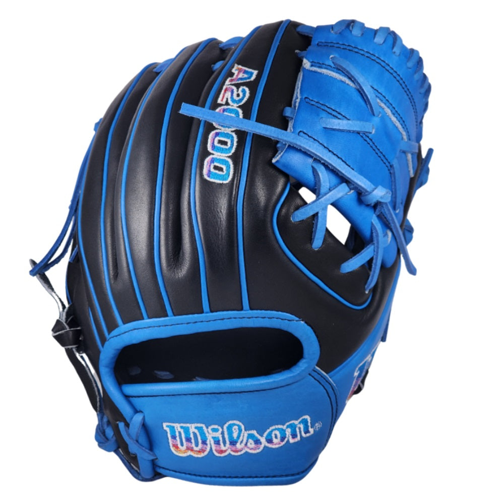 Wilson Custom Black and Autism Blue A2000 PFX2 11” Infield Baseball Glove